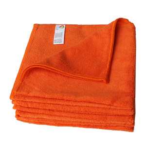 Chiffons microfibre Orange Lot de 10 , aspiration centralisée