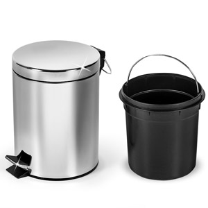 Poubelle Ã  pÃ©dale inox 5 l