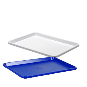 ACTUEL Plateau plastique bleu 26 x 36 cm pas cher 