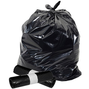 Sacs poubelle noir 50 l rouleau 10 sacs