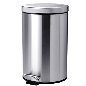 Poubelle Ã  pÃ©dale Inox 12 l