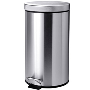 Poubelle inox 30 L avec pÃ©dale