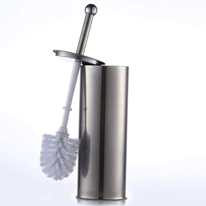 Brosse et rÃ©cipient pour WC inox