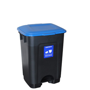 Poubelle à pédale 35 l Ecopoint bleu