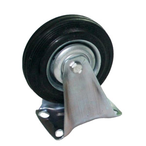 Roulette fixe avec base, 160 mm