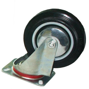 Roulette pivotante avec base, 160 mm