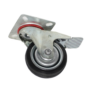 Roulette pivotante avec frein, 75 mm
