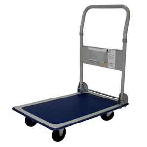 Chariot d'entrepÃ´t avec dossier rabattable.