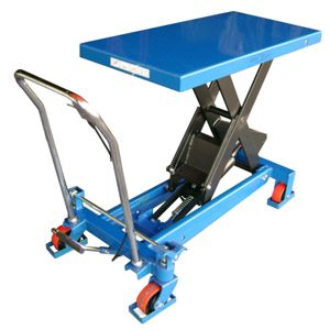 Table Ã©lÃ©vatrice manuelle Ã  ciseau pivotant de 1.000 kg permettant un travail Ã  une hauteur agrÃ©able pour la manipulation, le dÃ©placement, la rÃ©paratoin, lâemballage,  le contrÃ´le de piÃ¨ces ou produits, le transport de piÃ¨ces etc. 