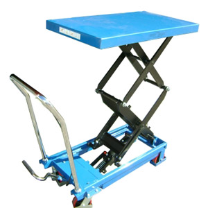 Table Ã©lÃ©vatrice manuelle Ã  ciseau pivotant de 350 kg permettant un travail Ã  une hauteur commode pour la manipulation, le dÃ©placement, la rÃ©paratoin, lâemballage,  le contrÃ´le de piÃ¨ces ou produits, le transport de piÃ¨ces etc. 