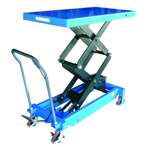 Table Ã©lÃ©vatrice manuelle Ã  ciseau pivotant de 1.000 kg permettant un travail Ã  une hauteur commode pour la manipulation, le dÃ©placement, la rÃ©paratoin, lâemballage,  le contrÃ´le de piÃ¨ces ou produits, le transport de piÃ¨ces etc. 