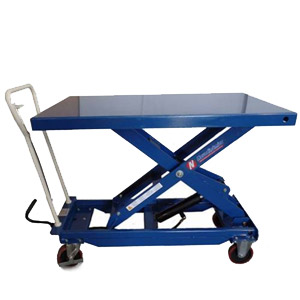 Table Ã©lÃ©vatrice manuelle Ã  ciseau pivotant de 1.000 kg permettant un travail Ã  une hauteur agrÃ©able pour la manipulation, le dÃ©placement, la rÃ©paratoin, lâemballage, le contrÃ´le de piÃ¨ces ou produits, le transport de piÃ¨ces etc. 