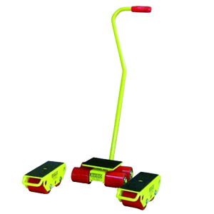 Rouleurs pour dÃ©placement au sol de charges lourdes et volumineuses jusquâÃ  6.000 kg de faÃ§on sÃ»re et Ã©conomique, par exemple chaudiÃ¨res, machines lourdes, transformateurs, poutres, constructions etc. Rouleurs hauteur 105 mm, rouleaux PolyurÃ©tyhane et palier Ã  billes, rouleurs avant pivotants pour un contrÃ´le total, superficie (appui de la charge) anti-dÃ©rapante, rÃ©sistants aux impactes, ne rayent pas le sol. LÃ©gers et compacts pour un transport facile. Se compose dâ1 rouleur pivotant avec timon et 2 rouleurs fixes.