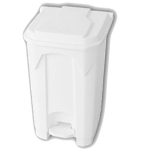 Poubelle Ã  pÃ©dale 100 L blanche
