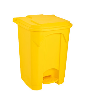 Poubelle à pédale 50 l jaune