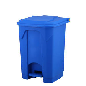 Collecteur à pédale 80 l pour tri selectif bleu