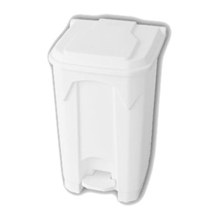 Poubelle Ã  pÃ©dale 80 l blanche