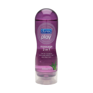 Lubrifiant Durex Play et Gel de Massage 2en1 200ml. Aloe Vera.